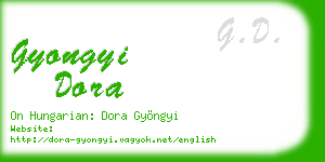 gyongyi dora business card