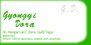 gyongyi dora business card